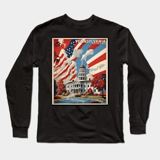 Pennsylvania United States of America Tourism Vintage Long Sleeve T-Shirt